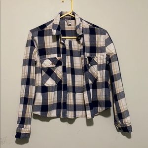 cropped flannel